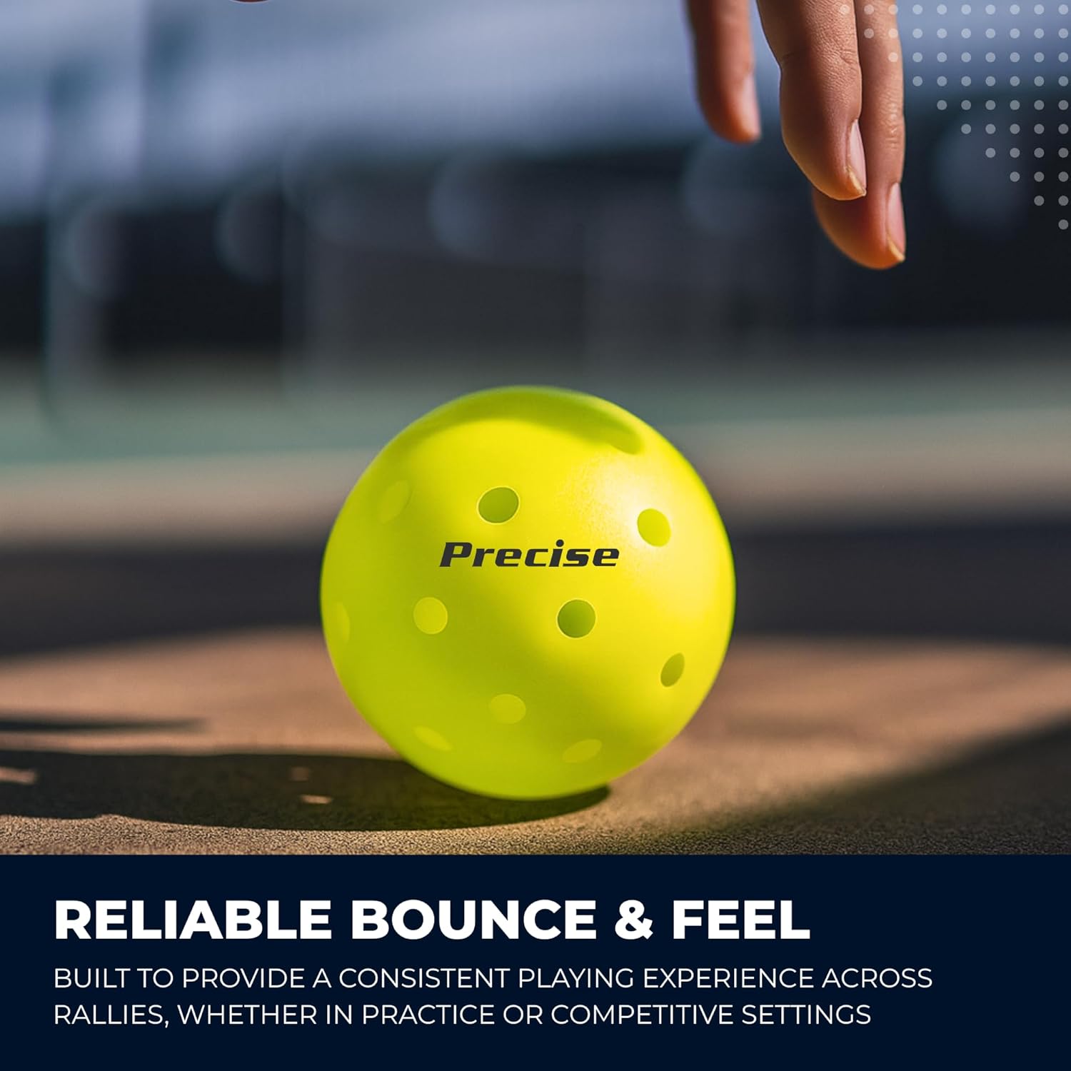 PRECISE Pickleball Balls – Outdoor A 40 Model with 40 Holes – USAPA Approved – Durable Flight Design