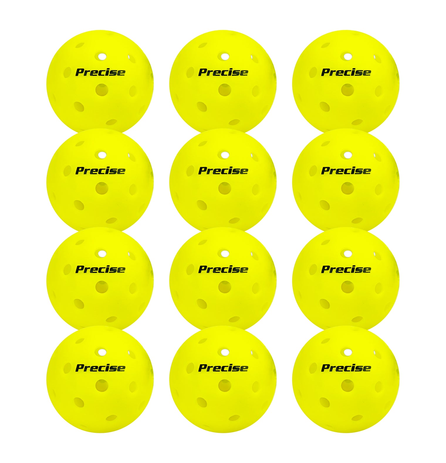 PRECISE Pickleball Balls – Outdoor A 40 Model with 40 Holes – USAPA Approved – Durable Flight Design