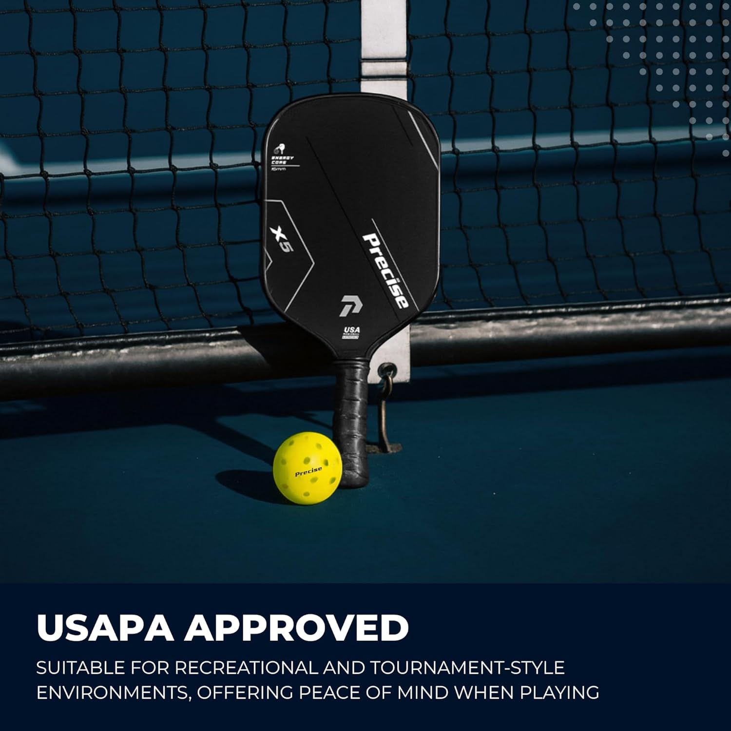 PRECISE Pickleball Balls – Outdoor A 40 Model with 40 Holes – USAPA Approved – Durable Flight Design